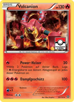 Karte Volcanion aus Dampfkessel, Nummer 25/114