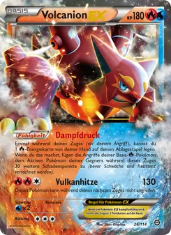 Karte Volcanion EX aus Dampfkessel, Nummer 26/114