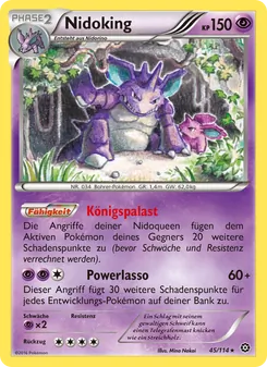 Karte Nidoking aus Dampfkessel, Nummer 45/114