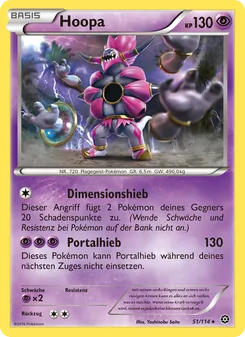Karte Hoopa aus Dampfkessel, Nummer 51/114