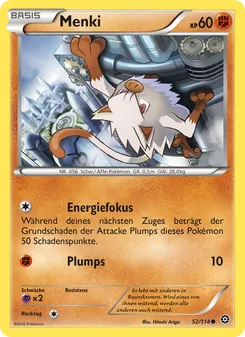 Karte Menki aus Dampfkessel, Nummer 52/114