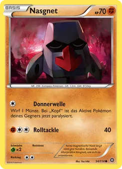 Karte Nasgnet aus Dampfkessel, Nummer 54/114