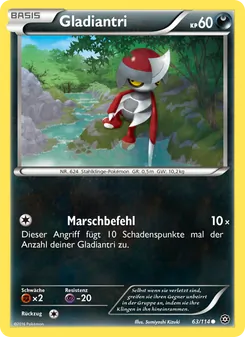 Karte Gladiantri aus Dampfkessel, Nummer 63/114