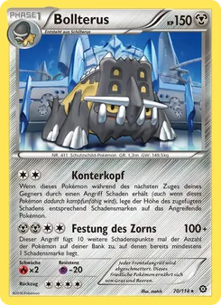Karte Bollterus aus Dampfkessel, Nummer 70/114
