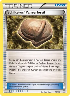 Karte Schilterus' Panzerfossil aus Dampfkessel, Nummer 98/114