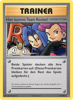 Karte Hier kommt Team Rocket! aus Evolution, Nummer 113/108