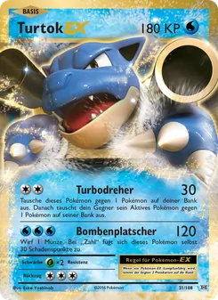Karte Turtok EX aus Evolution, Nummer 21/108