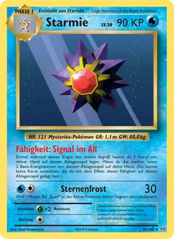 Karte Starmie aus Evolution, Nummer 31/108