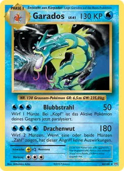 Karte Garados aus Evolution, Nummer 34/108