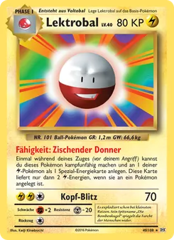 Karte Lektrobal aus Evolution, Nummer 40/108