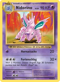 Karte Nidorino aus Evolution, Nummer 44/108