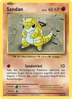 Karte Sandan aus Evolution, Nummer 54/108