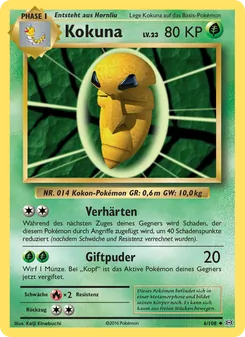 Karte Kokuna aus Evolution, Nummer 6/108