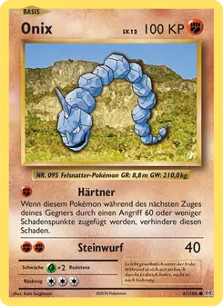 Karte Onix aus Evolution, Nummer 61/108