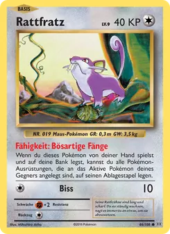 Karte Rattfratz aus Evolution, Nummer 66/108