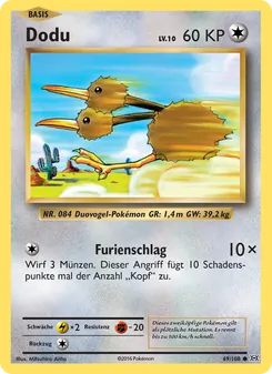 Karte Dodu aus Evolution, Nummer 69/108