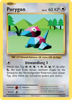 Karte Porygon aus Evolution, Nummer 71/108