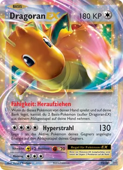 Karte Dragoran EX aus Evolution, Nummer 72/108