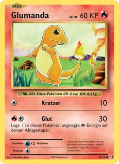 Karte Glumanda aus Evolution, Nummer 9/108