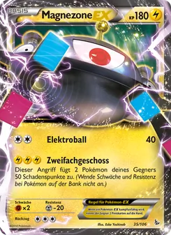 Karte Magnezone EX aus Flammenmeer, Nummer 35/106
