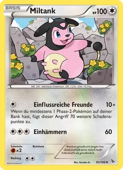 Karte Miltank aus Flammenmeer, Nummer 83/106