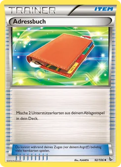 Karte Adressbuch aus Flammenmeer, Nummer 92/106