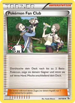 Karte Pokémon Fan Club aus Flammenmeer, Nummer 94/106
