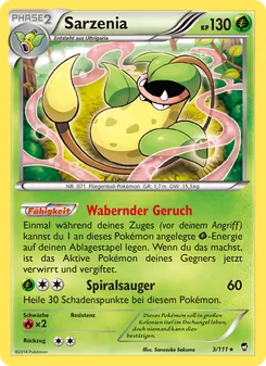 Karte Sarzenia aus Fliegende Fäuste, Nummer 3/111
