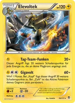 Karte Elevoltek aus Fliegende Fäuste, Nummer 30/111