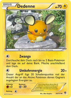 Karte Dedenne aus Fliegende Fäuste, Nummer 34/111