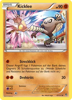 Karte Kicklee aus Fliegende Fäuste, Nummer 47/111