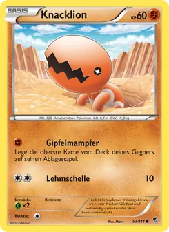 Karte Knacklion aus Fliegende Fäuste, Nummer 53/111