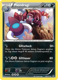 Karte Piondragi aus Fliegende Fäuste, Nummer 65/111