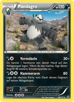 Karte Pandagro aus Fliegende Fäuste, Nummer 68/111