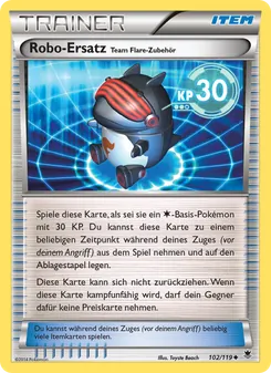 Karte Robo-Ersatz Team Flare-Zubehör aus Phantomkräfte, Nummer 102/119