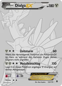 Karte Dialga EX aus Phantomkräfte, Nummer 122/119