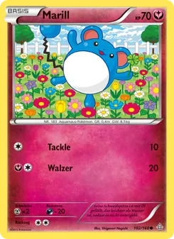 Karte Marill aus Protoshock, Nummer 102/160