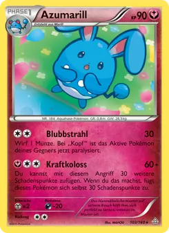 Karte Azumarill aus Protoshock, Nummer 103/160