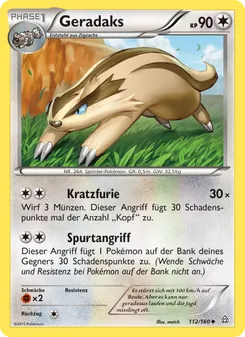 Karte Geradaks aus Protoshock, Nummer 112/160