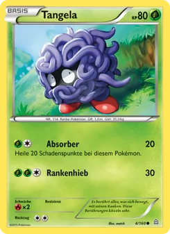 Karte Tangela aus Protoshock, Nummer 4/160