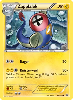 Karte Zapplalek aus Protoshock, Nummer 63/160