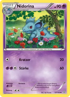 Karte Nidorina aus Protoshock, Nummer 67/160