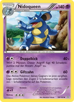 Karte Nidoqueen aus Protoshock, Nummer 68/160