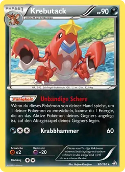 Karte Krebutack aus Protoshock, Nummer 92/160
