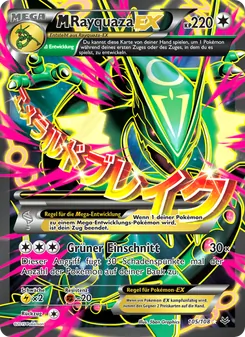 Karte M-Rayquaza EX aus Drachenleuchten, Nummer 105/108