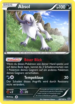 Karte Absol aus Drachenleuchten, Nummer 40/108
