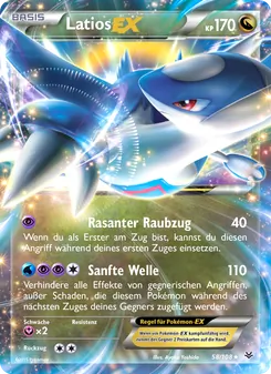Karte Latios EX aus Drachenleuchten, Nummer 58/108