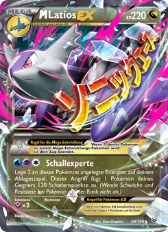 Karte M-Latios EX aus Drachenleuchten, Nummer 59/108