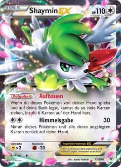 Karte Shaymin EX aus Drachenleuchten, Nummer 77/108