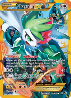 Karte Shaymin EX aus Drachenleuchten, Nummer 77a/108